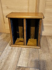 Porta cd vintage in legno